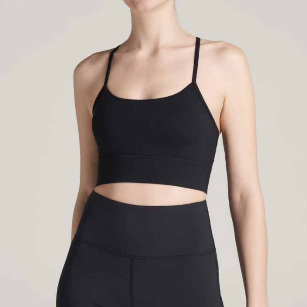 American Tall Racerback Women's Tall Sports Bra in Black M